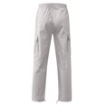 thumbnail image 4 of Men‘s Elastic Waist Loose Fit Lightweight Workwear Casual Cargo Pull On Pants With Multi Pockets, 4 of 4