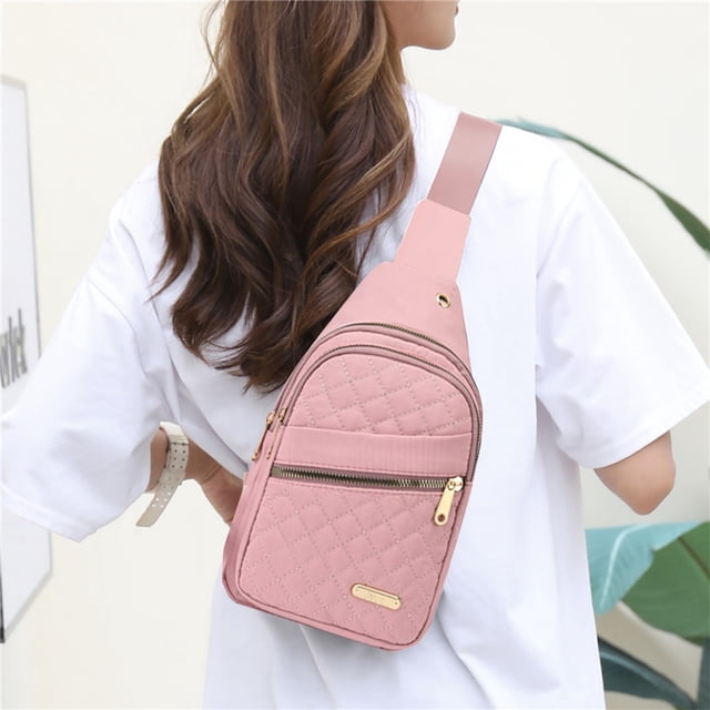 Small Crossbody Bag,Fashionable Embroidery Diamond Shoulder Crossbody Bag Large Capacity Watertight Backpack with Data Hole,Small Shoulder Bag,Large Capacity Backpack