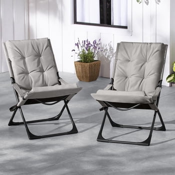 Paquet de deux chaises de patio pliantes 2-en-1 Mainstays
