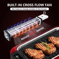 thumbnail image 3 of CUSIMAX 1500W Smokeless Indoor Grill,Electric Grill,Portable Korean BBQ with Turbo Smoke Extraction, Nonstick Removable Grill and Griddle Plates,Red., 3 of 8