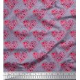 thumbnail image 1 of Soimoi Modal Satin Fabric Bird & Heart Fabric Prints by Yard 42 Inch Wide, 1 of 3