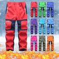 thumbnail image 1 of MKOSPLRT Pantalon de Ski de Neige pour Enfants Randonnée Garçons Filles Extérieur Imperméable Coupe-Vent en Molleton Chaud Pantalon de Planche à Neige 5-16 Ans, 1 of 9