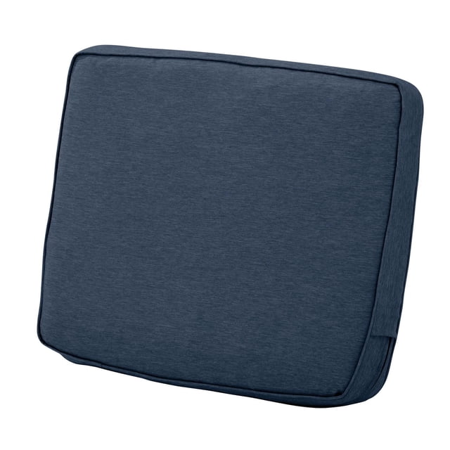 Classic Accessories Montlake FadeSafe Patio Lounge Back Cushion - 4"" Thick - Heavy Duty Outdoor Patio Cushion with Water Resistant Backing Heather Indigo Blue 25""W x 22H x 4T (62-028-INDIGO-EC)