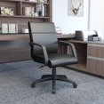 thumbnail image 2 of Boss Office Products Mid Back Executive Office Chair in Leather Plus in Black, 2 of 7