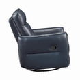thumbnail image 4 of Lexicon Thomas Leather Swivel Glider Reclining Chair in Dark Blue, 4 of 14