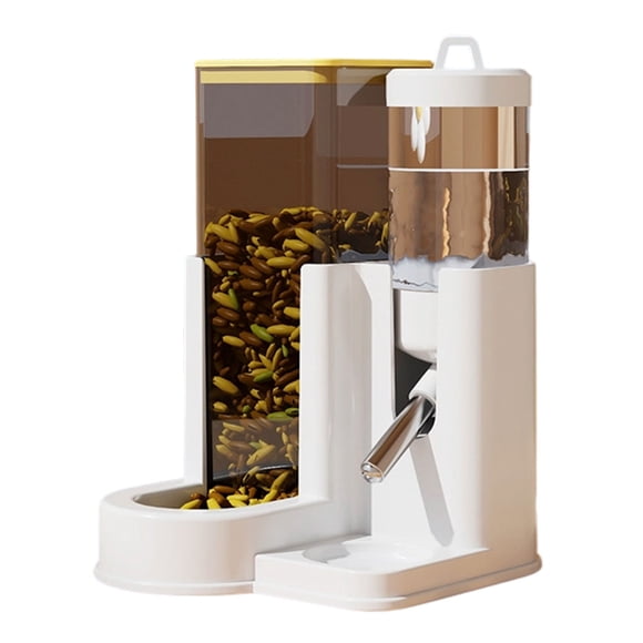 Automatic Pet Water Dispenser for Small Animals Leak Proof Automatic Feeder for Daily Cage Use Indoor Outdoor Travel Suitable for Hamsters Rabbits and More, 10.5x11x15 cm, Yellow