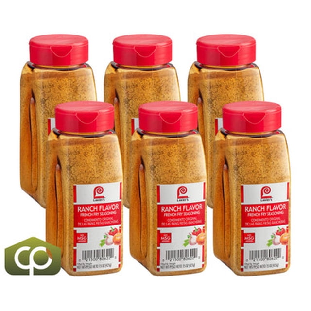 Lawry's Ranch French Fry Seasoning – Zesty Herb Crunch, Creamy Buttermilk Tang & Bold Garlic-Chili Kick, 15 oz. Chef Bottle – Professional 12/Case Bulk Pack