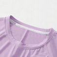thumbnail image 4 of Zpanxa T-Shirts pour Filles Couleur Unie Respirant Manches Courtes Col Rond Haut de Sport Polyester 5 Ans, 4 of 6