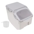 thumbnail image 2 of Airtight Rice Storage Container, Dustproof Bulk Food Container Bin Environmental Material  Plastic Storage Bins with Leak Proof Lid for Rice Flour Cereal Pet Food Storage, 2 of 8