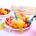 thumbnail image 3 of 2pcs 10pcs Animal Fruit Fork Mini Cartoon Children Snack Cartoon Children Snack Cake Dessert Food Fruit Pick Toothpick Lunches Decor Random Color, 3 of 9