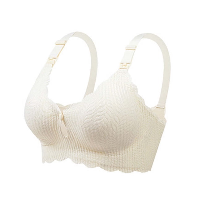 Women's Breast Feeding Bra Without Steel Wire Dough Front Opening Push Ups