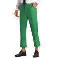 thumbnail image 4 of INSPIRE CHIC Pantalon pour Homme Couleur Unie Longueur Cheville devant Plat Pantalon 28 Vert, 4 of 7