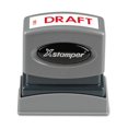 thumbnail image 1 of Xstamper. Eco-Green 1360 Title Message Stamp- DRAFT- Pre-Inked-Re-Inkable- Red, 1 of 12