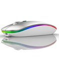 thumbnail image 1 of Wireless Bluetooth Mouse Rechargeable Silent Mouse Dual Mode (Bluetooth 5.1 + 2.4G) with Nano Receiver, 1 of 6