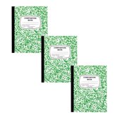 3Pcs Composition Notebook, Marble Wide Ruled Composition Book, Cute Composition Notebooks for Writing, 200 Pages per Comp Book, Office Supplies, Classroom Must Haves,Red