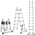 thumbnail image 1 of WINGOMART Telescopic Extension Ladder, Portable Aluminum A-Frame Folding Telescoping Ladder, 1 of 6