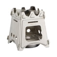 thumbnail image 2 of Portable Foldable Stainless Steel Fire Stove - Multifunctional Camping Stove for Wood & Charcoal Efficient Combustion Outdoor, Silvery, JKODE, 2 of 9