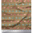thumbnail image 1 of Soimoi Brown Velvet Fabric Rabbit Animal Print Fabric by the Yard 58 Inch Wide, 1 of 3