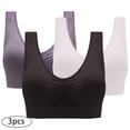 thumbnail image 2 of AherBiu 3pc Plus Size Sports Bras for Women High Support Wireless Workout Bras Full Coverage Push up Yoga Running Bralettes, 2 of 7