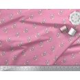 thumbnail image 3 of Soimoi Polyester Crepe Fabric Footprint,Cheese & Rat Kids Print Fabric by Yard 42 Inch Wide, 3 of 3
