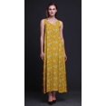 thumbnail image 2 of Bimba Robe Longue pour Femmes en Rayonne à Imprimé Feuilles Chic Bohème d'Été Maxi de Plage - Petit, 2 of 5