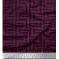 thumbnail image 1 of Soimoi Velvet Fabric Square & Spiral Geometric Fabric Prints By Yard 58 Inch Wide, 1 of 3