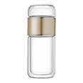 thumbnail image 2 of simhoa Glass Tea Infuser Bottle 350ml Glass Tea Infuser Cup for Office Outdoor Home Champagne Gold, 2 of 8