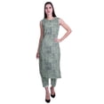 thumbnail image 1 of Moomaya Printed Womens Sleeveless Peter Pan Collar Kurta Pant Set,2 Piece Ethnic Set, 1 of 6