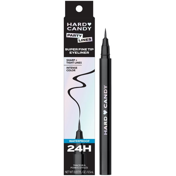 Hard Candy Party Lines Traceur à Pointe Très Fine, Traceur Liquide, Hydrofuge, Petite Robe Noire, Noir