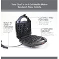 thumbnail image 2 of Total Chef 4-in-1 Grill, Griddle, Sandwich & Waffle Maker, Versatile Kitchen Appliance for Easy Meals, 2 of 9