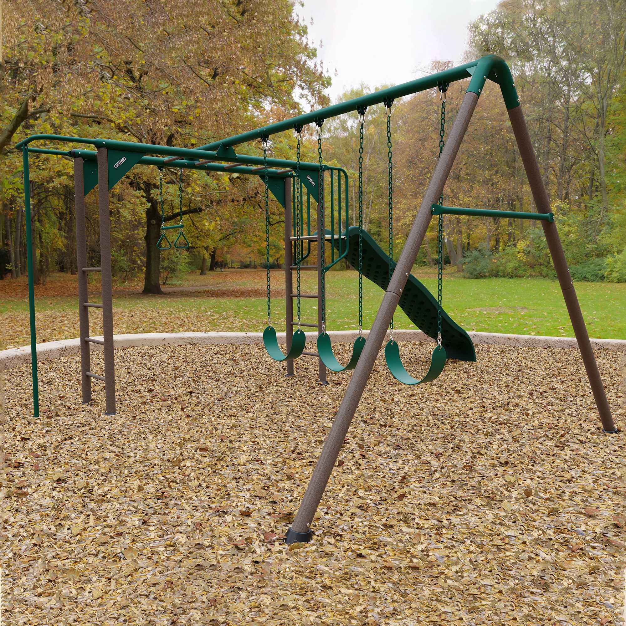 Lifetime Monkey Bar Adventure Swing Set (Earthtone)