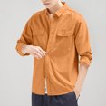 thumbnail image 4 of Pisexur Coupe-Vent Veste Mode Homme Couleur Unie Manches Longues Sans Capuche Décontractée Vestes de Randonnée Vestes d'Automne pour Hommes, 4 of 9
