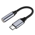 thumbnail image 1 of USB Type C Adapter to 3.5mm AUX Audio Headphone Jack Devices For Android FAST F8Y6, 1 of 8