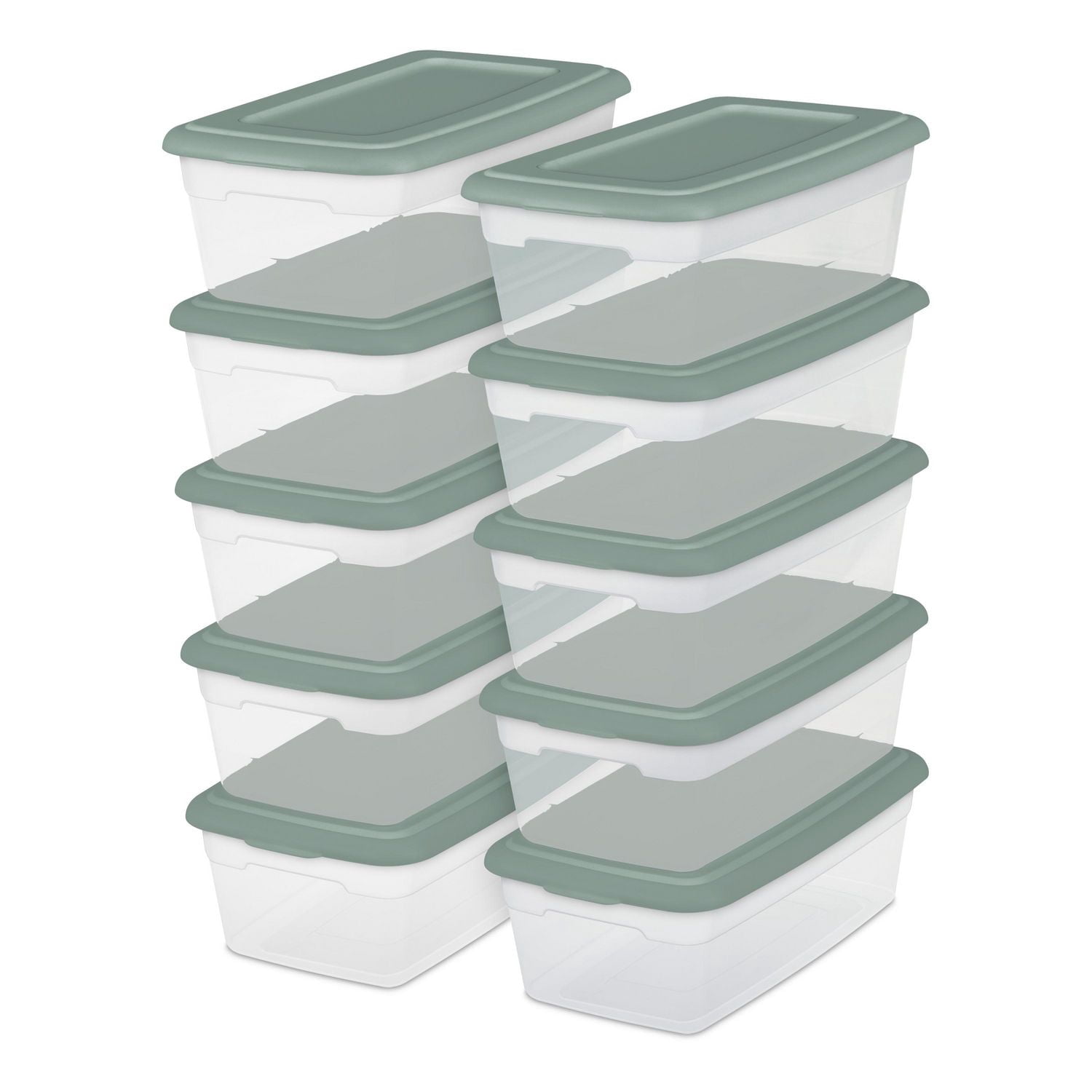 Sterilite Ensemble de (10) 5.7L Boîtes de Rangement Aqua