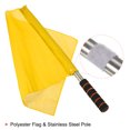 thumbnail image 3 of Unique Bargains Football Linesman Referee Flag Stainless Steel Pole Sponge Grip, Yellow 4 Pack, 3 of 5