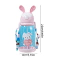 thumbnail image 3 of Rabbit Shaped Straw Water Bottle with Flip Top Lid, Large Capacity Reusable Plastic Bottle for Outdoor, Commute and Daily Hydration, 3 of 6