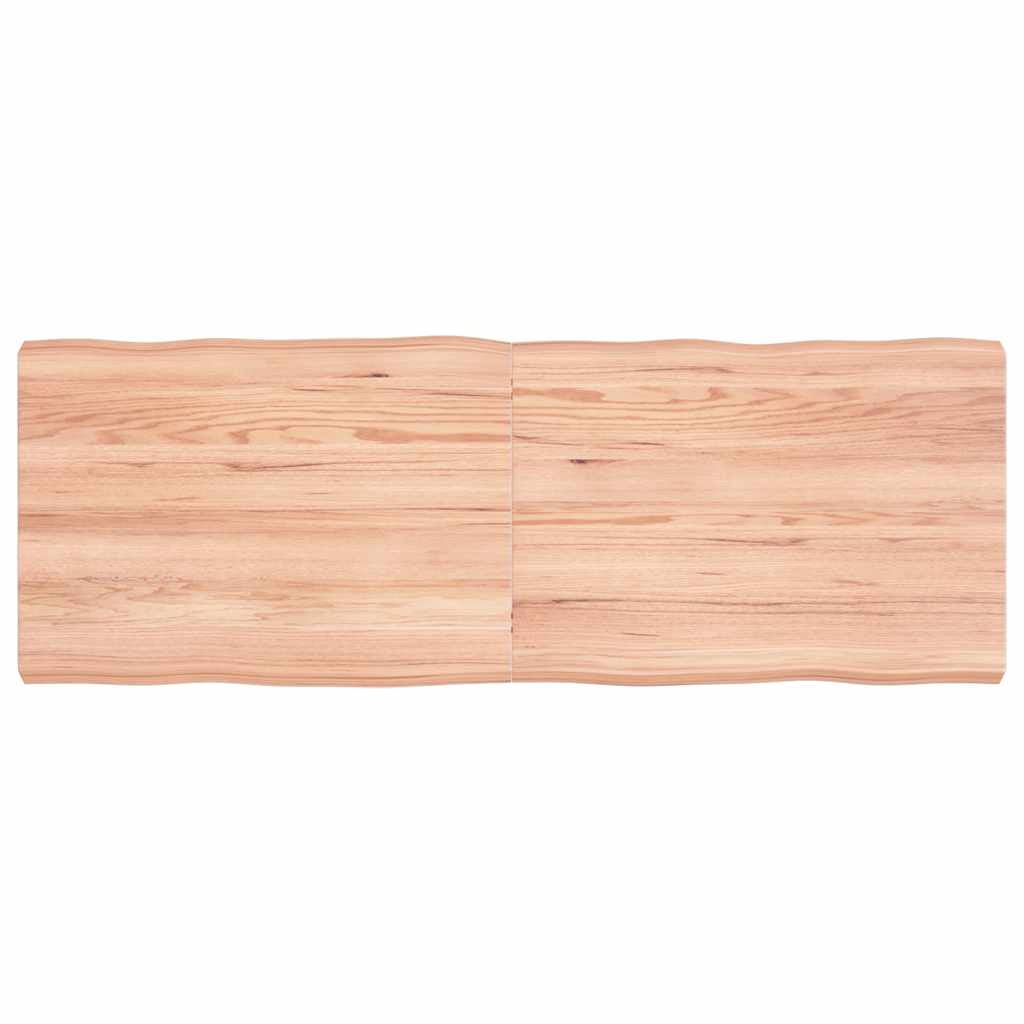 vidaXL Table Top Light Brown 140x50x(2-6)cm Treated Solid Wood Live Edge