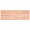 thumbnail image 1 of vidaXL Table Top Light Brown 140x50x(2-6)cm Treated Solid Wood Live Edge, 1 of 7