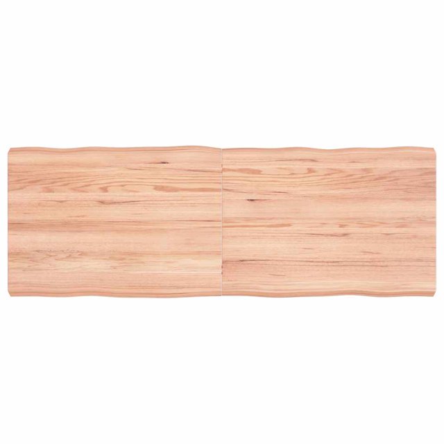 vidaXL Table Top Light Brown 140x50x(2-6)cm Treated Solid Wood Live Edge