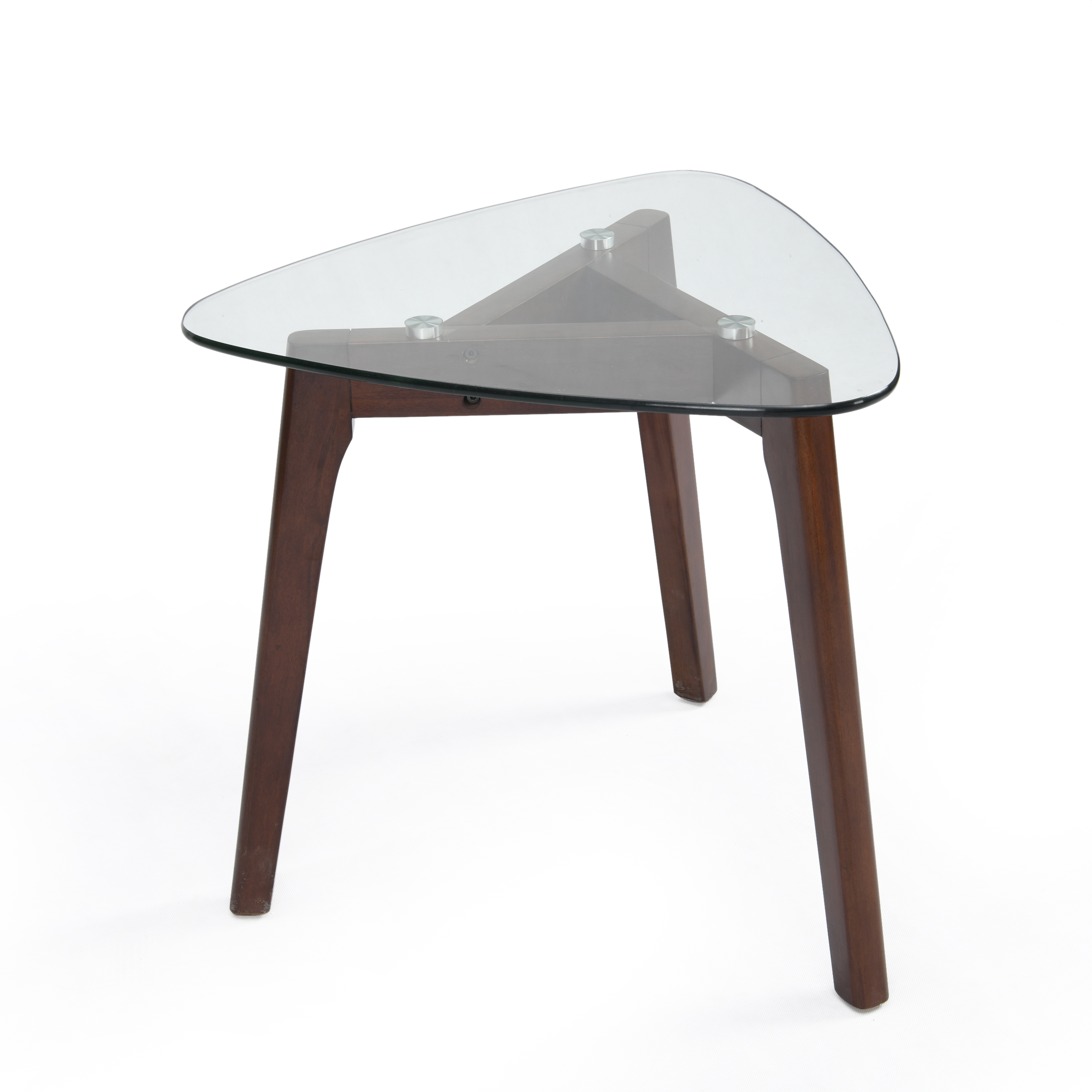 Noble House Mosier Mid-Century Modern End Table with Glass Top