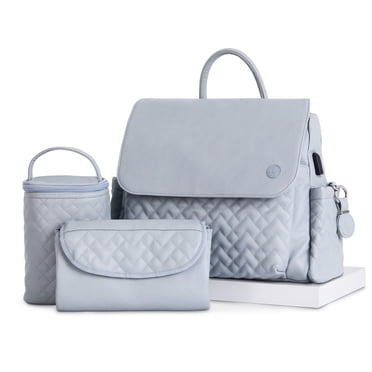 Hannah & Sophia Traveler Diaper Bag Set, Moonmist Blue