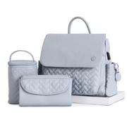 Hannah & Sophia Traveler Diaper Bag Set, Moonmist Blue