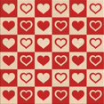 thumbnail image 1 of Ahgly Company Tapis d'Aire Intérieur Lavable à la Machine, Carré, Transitionnel, Rouge, 6 Pieds Carré, 1 of 7
