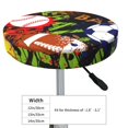 thumbnail image 4 of Easygdp Balls Print Easy To Install Bar Stool Covers&Stool Covers Round&Elastic Stool Cover, Barstool Covers,Washable&Bottom With Elastic Edge-12 inch, 4 of 7