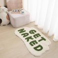 thumbnail image 4 of FPYWO Tapis de Bain Drôle Get Naked Vert - Tapis de Salle de Bain en Microfibre Antidérapant, Tapis de Douche Doux pour Décoration de Salle de Bain, Lavable en Machine, 33.5x20 Pouces, 4 of 6