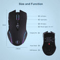 thumbnail image 4 of 2X Wireless Mouse Mouse Jiggler Mouse Mover LED Rechargeable 2.4G Mause Ergonomic Mini Mouse USB Optical Mice 1600 DPI, 4 of 5