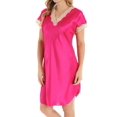 thumbnail image 1 of Robe de Nuit Charmeuse Charmante pour Femmes Shadowline 4503 (Fuchsia S), 1 of 4