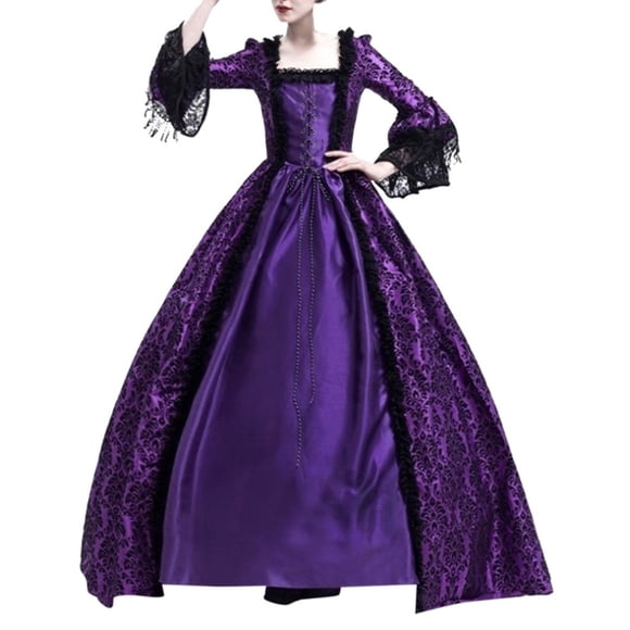 Princess Dress for Women Retro Party Princess Cosplay Lace Floor Length Dress Party Dress for Women Lace Dress for Women Renaissance Dress Women Princess Dress Women