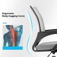 thumbnail image 3 of BestOffice Office Chair Ergonomic Mesh Lumbar Support Modern Executive Adjustable Stool Rolling for Back Pain, Grey, 3 of 8