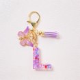 thumbnail image 1 of TopLLC Tools&Home Improvement Initial Letter Keychains For Women Tassel Purple Cute Car Keychain For Wallet Backpack Bag A chopper, 1 of 4